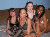 Interracial and lesbian foursome!